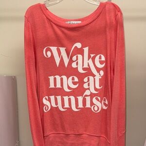 WILDFOX 'Wake Me at Sunrise' Graphic Scoop Neck Sweatshirt